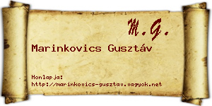 Marinkovics Gusztáv névjegykártya