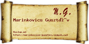 Marinkovics Gusztáv névjegykártya