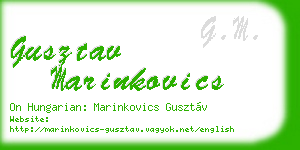 gusztav marinkovics business card