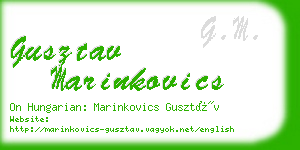 gusztav marinkovics business card